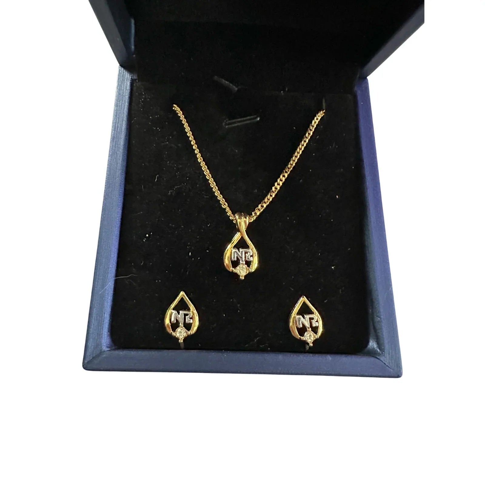 Nina Ricci Necklace nad Earrings Set NR Rhinestone - Nina Ricci - Jewelry Set - A+ Stuff