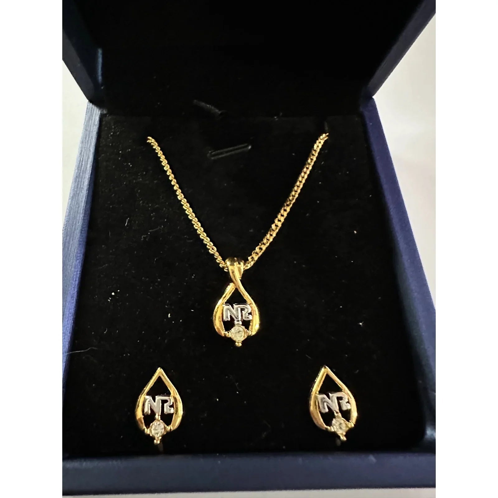 Nina Ricci Necklace nad Earrings Set NR Rhinestone - Nina Ricci - Jewelry Set - A+ Stuff