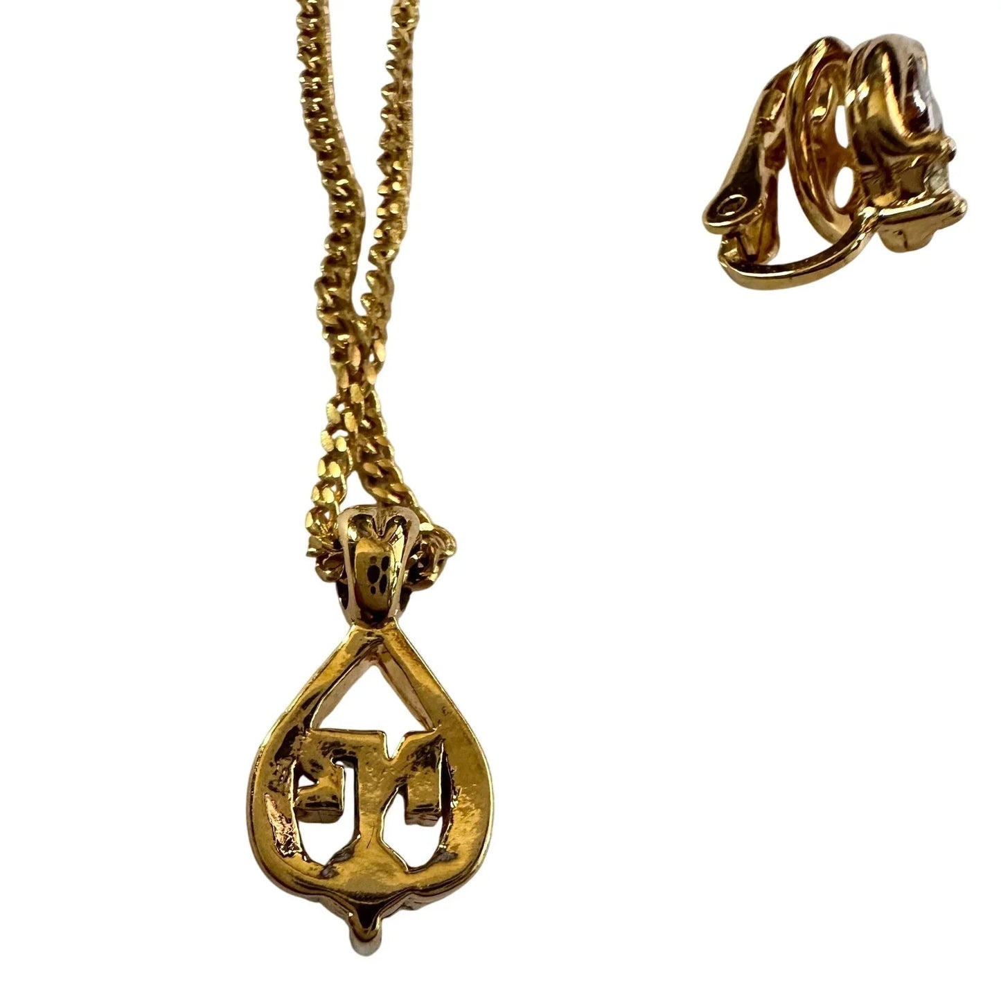 Nina Ricci Necklace nad Earrings Set NR Rhinestone - Nina Ricci - Jewelry Set - A+ Stuff