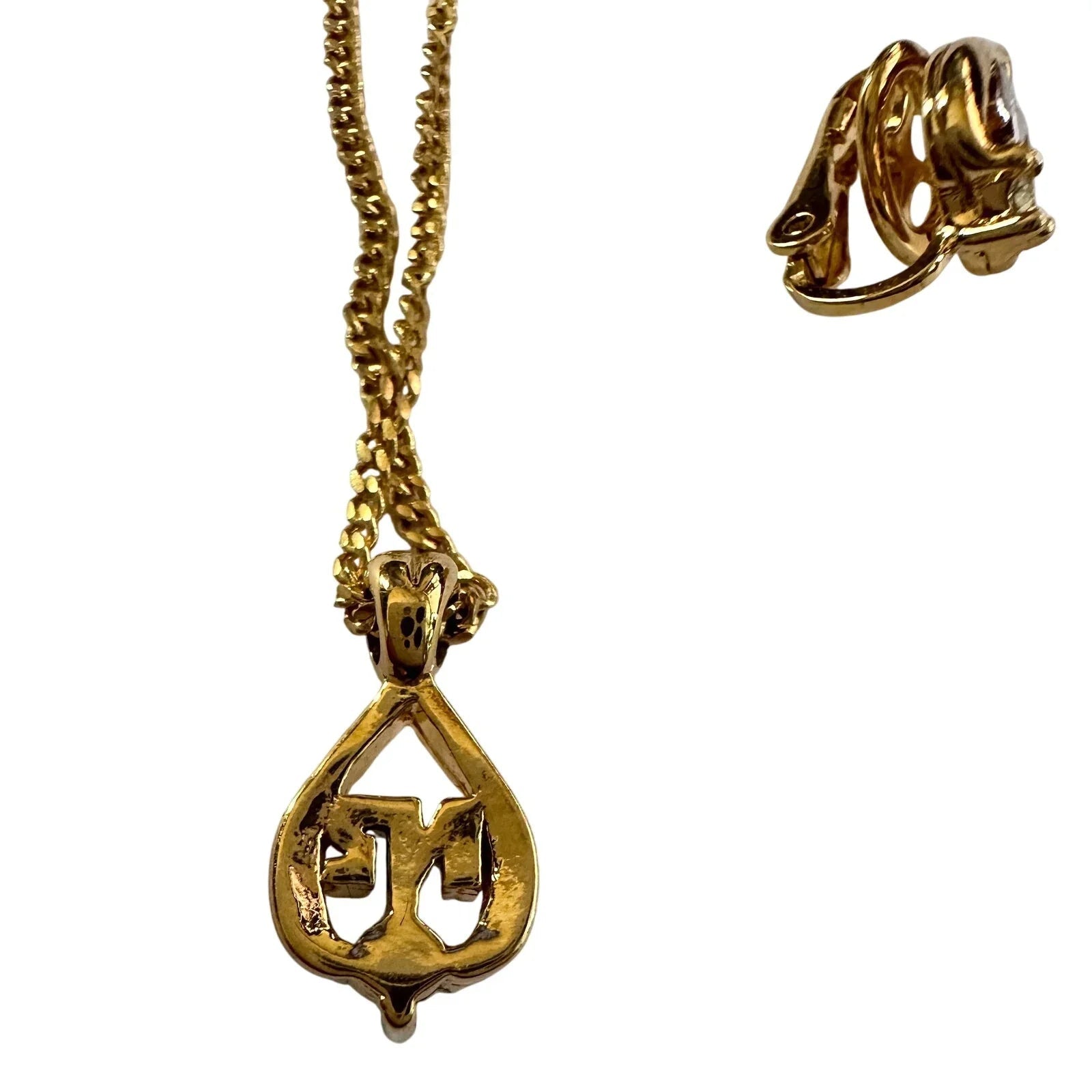 Nina Ricci Necklace nad Earrings Set NR Rhinestone - Nina Ricci - Jewelry Set - A+ Stuff