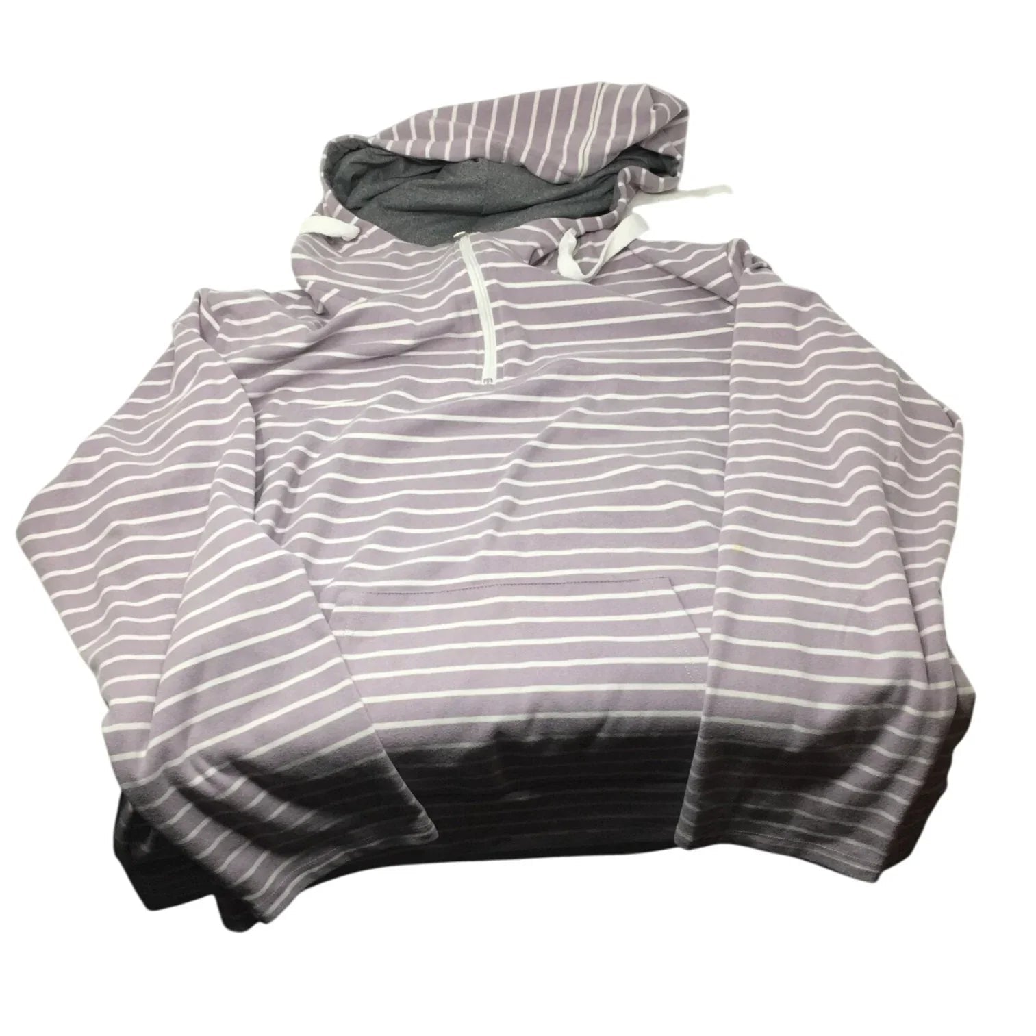 Ninexis Womens Purple and White Striped Hoodie Size 2X - NINEXIS - Shirts & Tops - A+ Stuff