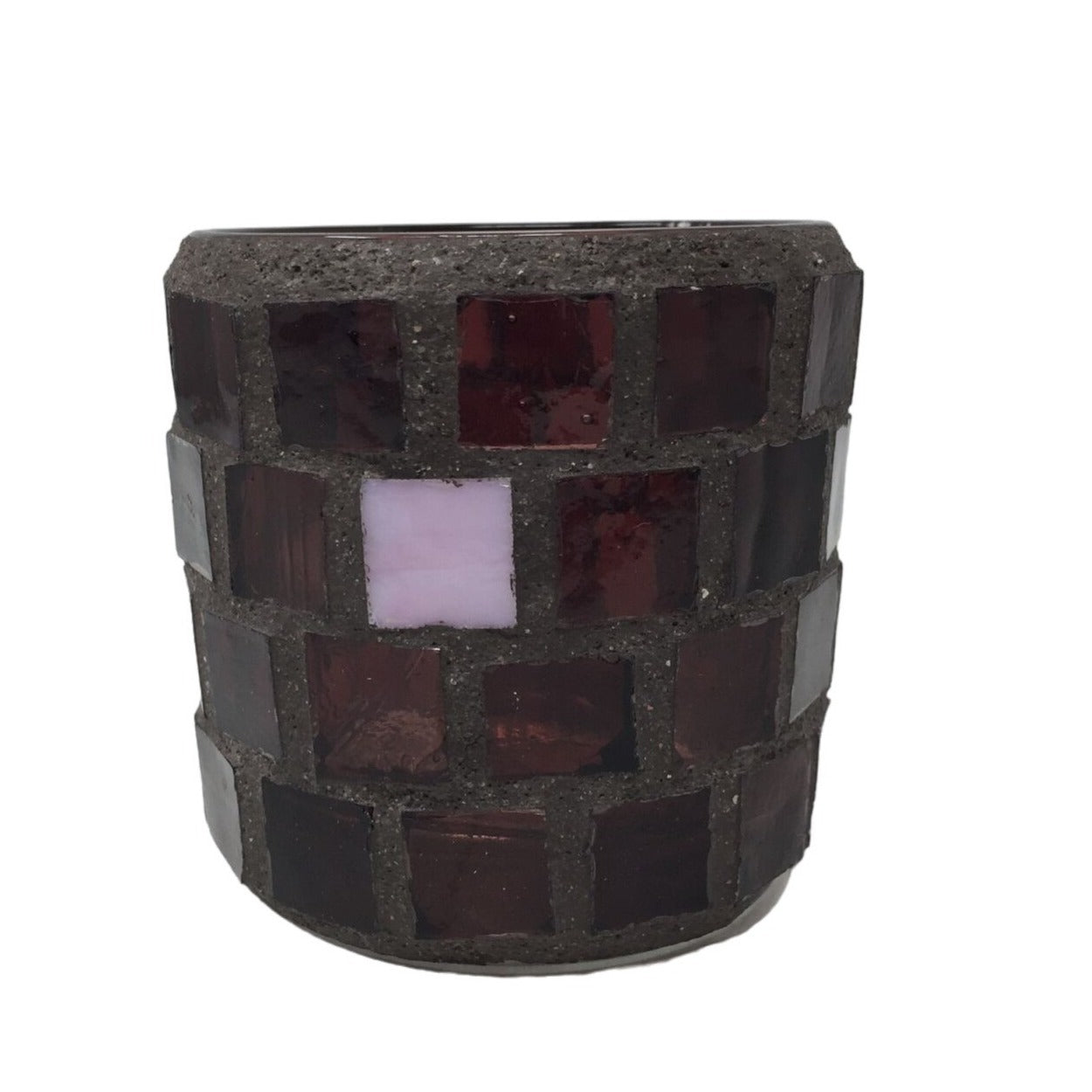 Mosaic Glass Tealight Candle Holder - 3 Inches tall