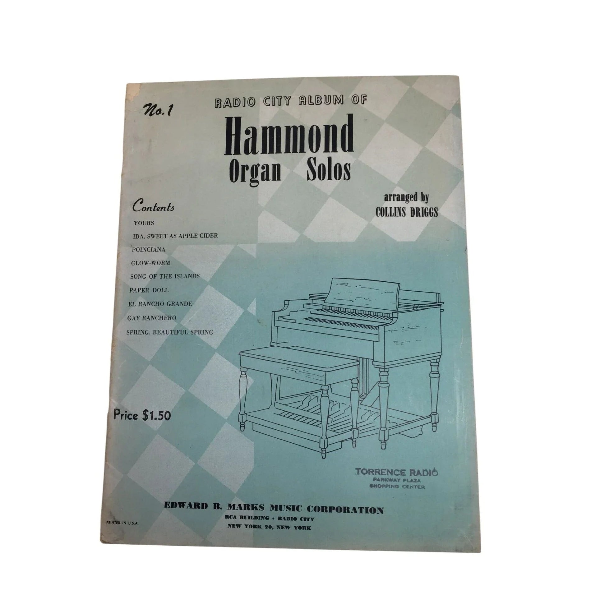 No. 1 - Radio City Album of Hammond Organ Solos - A+ Stuff - SHEET MUSIC - A+ Stuff