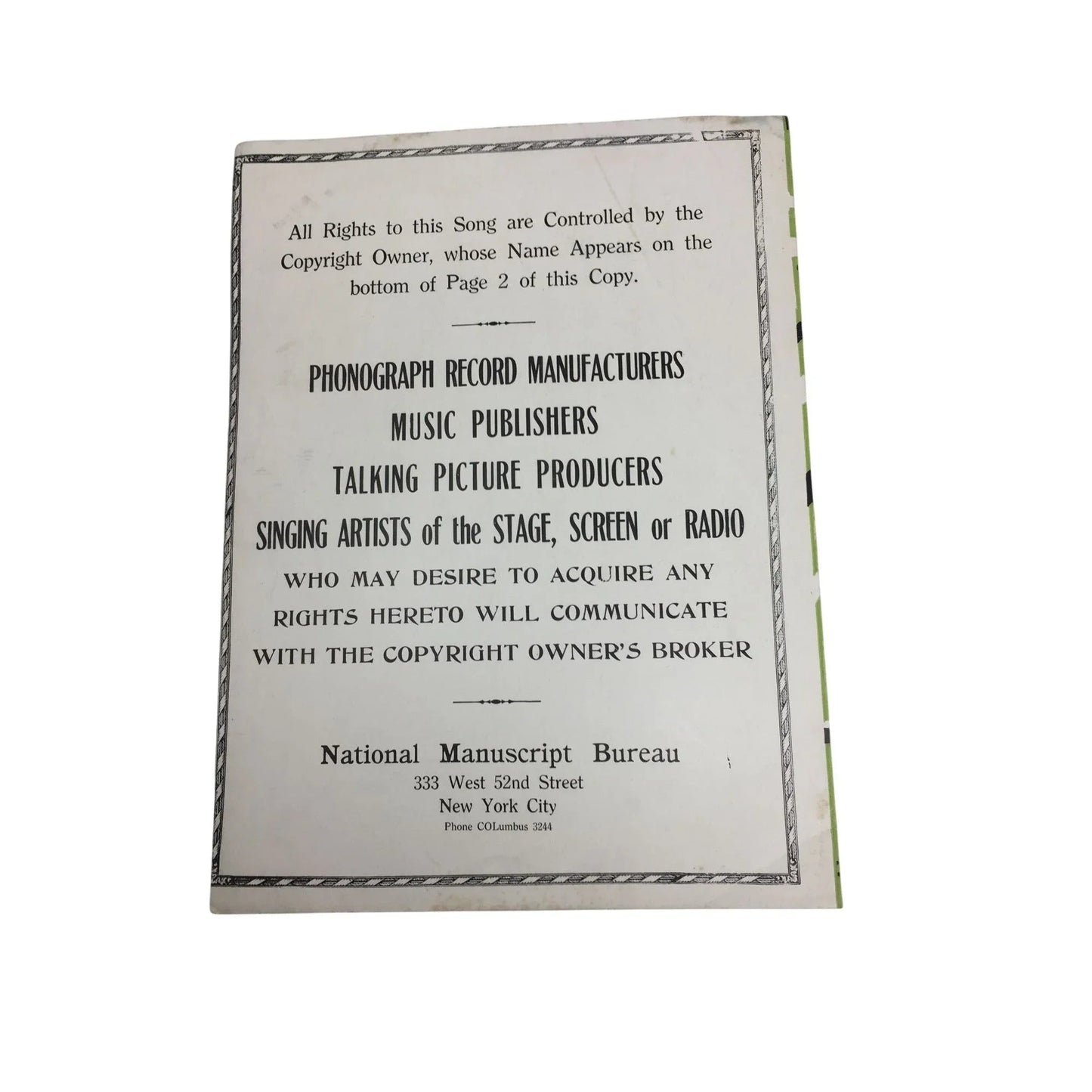''No More Gray Skies'' by Don K Studer and Burton J Bender - A+ Stuff - SHEET MUSIC - A+ Stuff