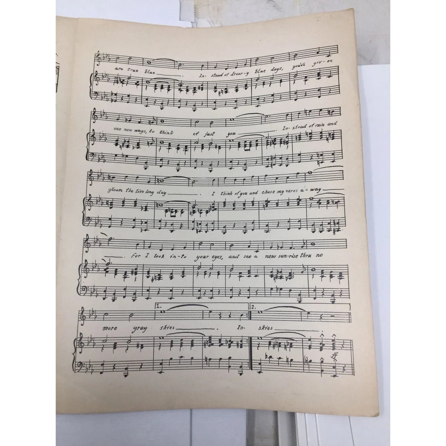 ''No More Gray Skies'' by Don K Studer and Burton J Bender - A+ Stuff - SHEET MUSIC - A+ Stuff