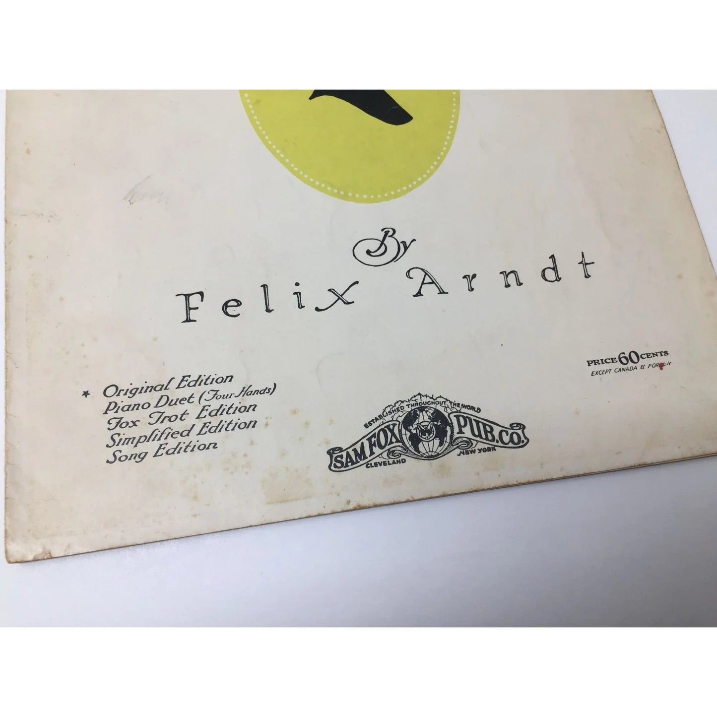 Nola A Silhouette for the Piano by Felix Arndt - A+ Stuff - SHEET MUSIC - A+ Stuff