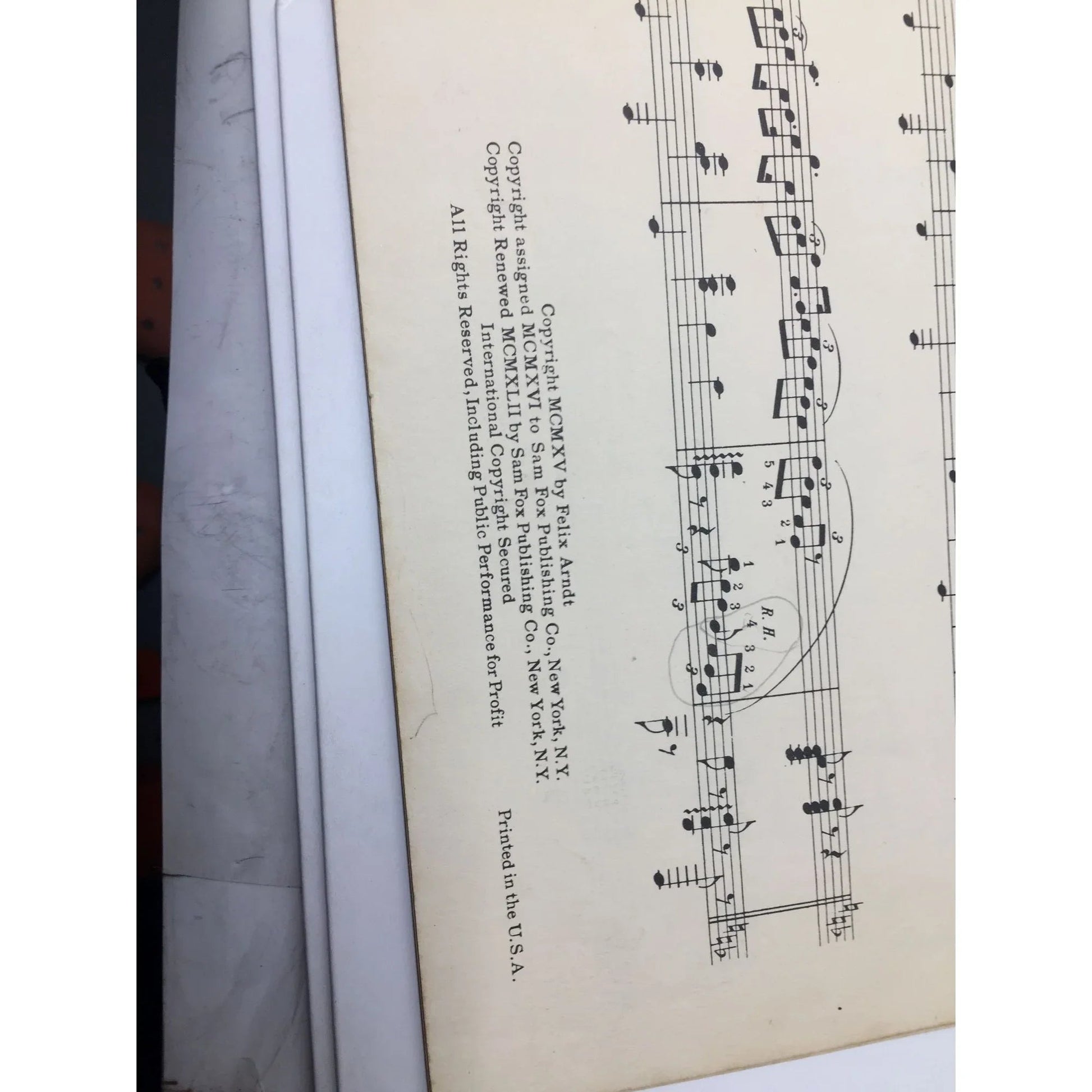 Nola A Silhouette for the Piano by Felix Arndt - A+ Stuff - SHEET MUSIC - A+ Stuff