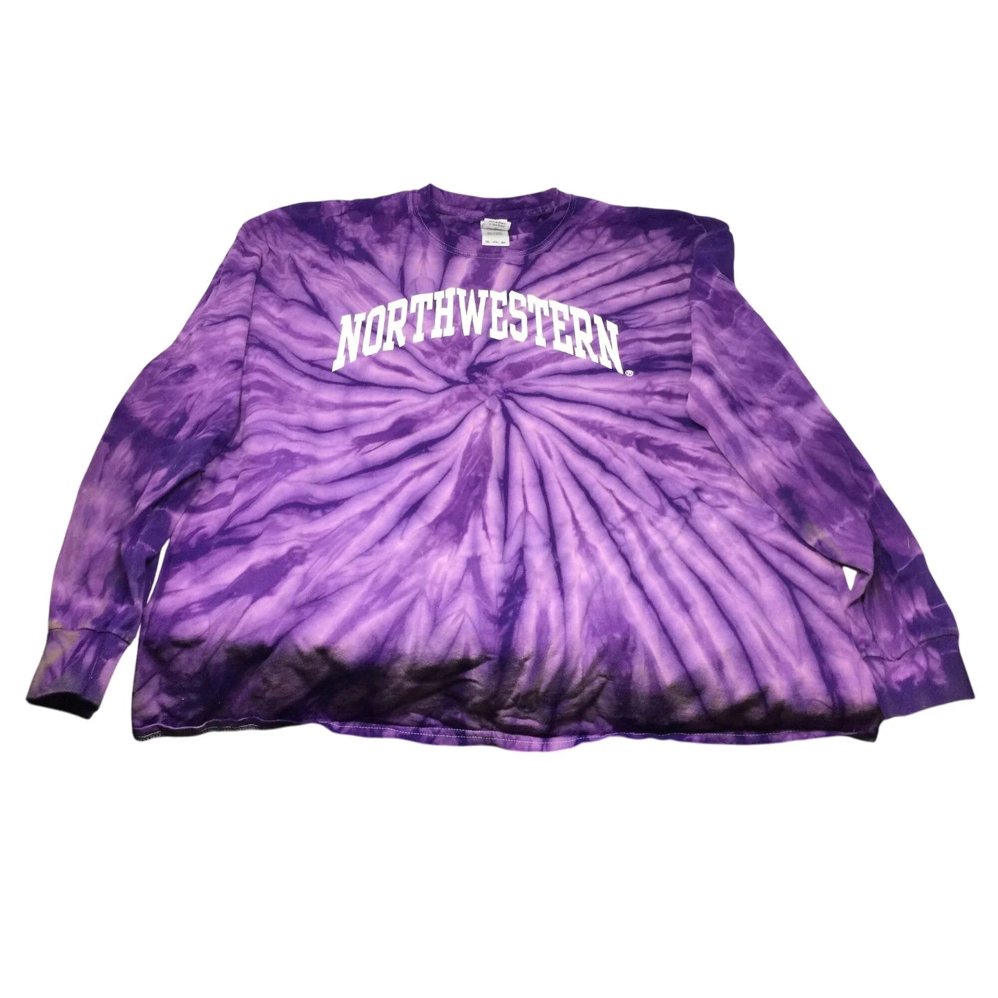 NORTHWESTERN WOMENS PURPLE TIE DYE LONG SLEEVE SHIRT - GILDAN - Shirts & Tops - A+ Stuff