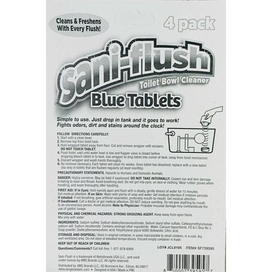 Sani Flush Toilet Bowl Cleaner Tank Drop in Round Tablets - 4 Pack NIP Sani-Flush  A+ Stuff Bathroom Cleaners
