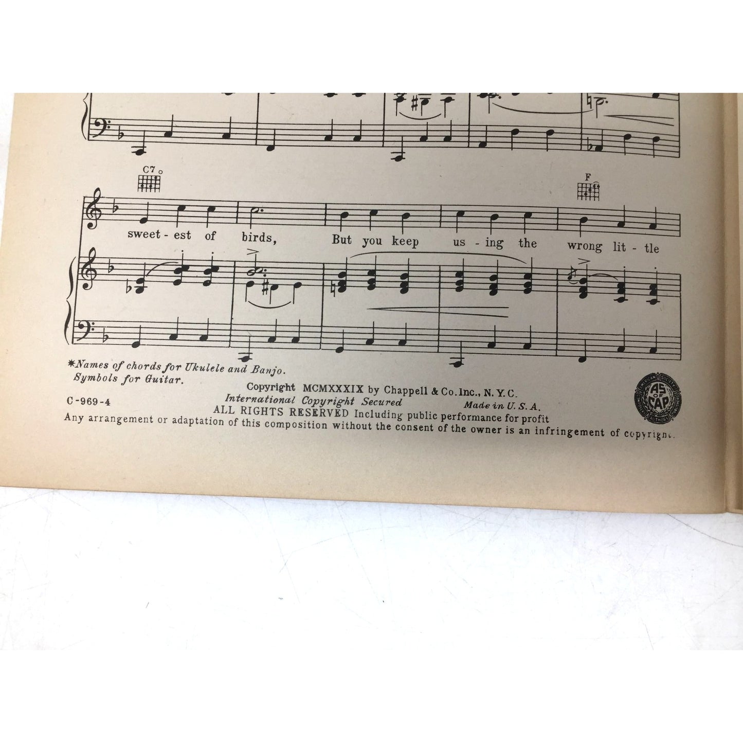 Vintage 1939 "CHATTERBOX" Sheet Music - A+ Stuff