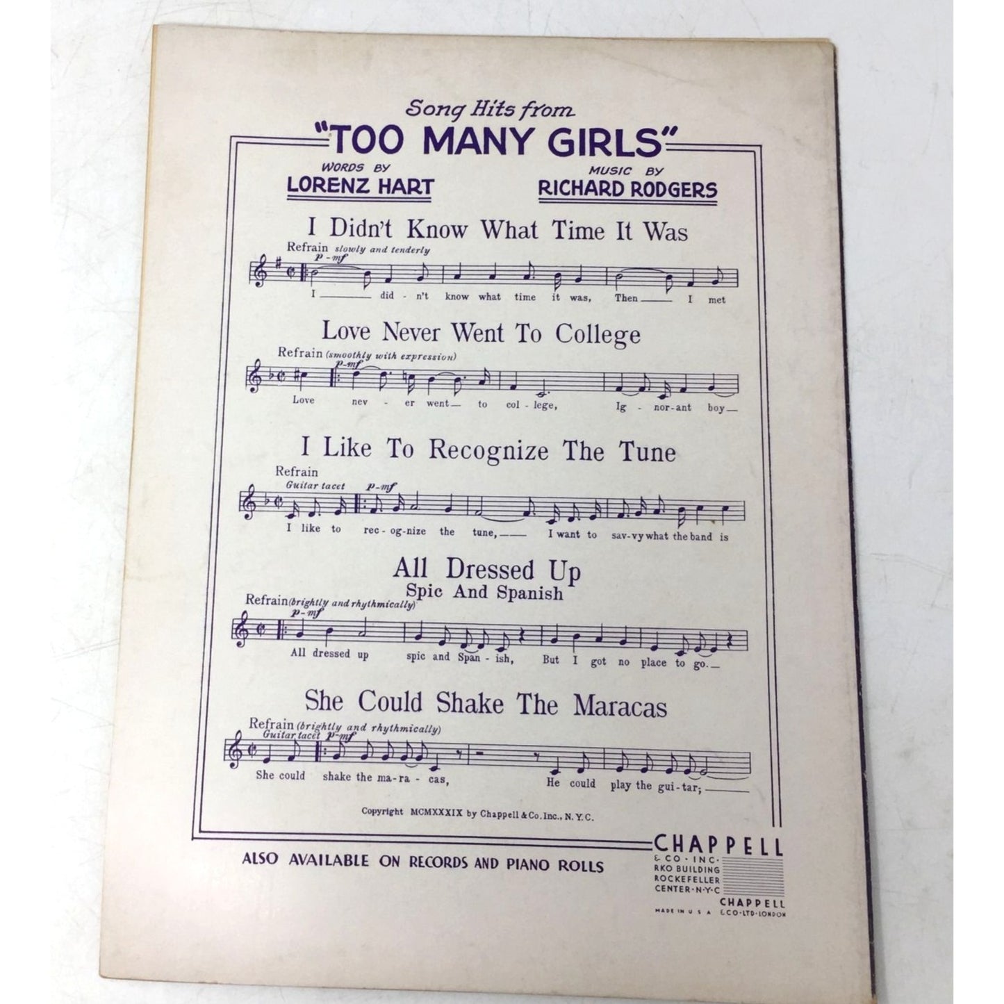 Vintage 1939 "CHATTERBOX" Sheet Music - A+ Stuff