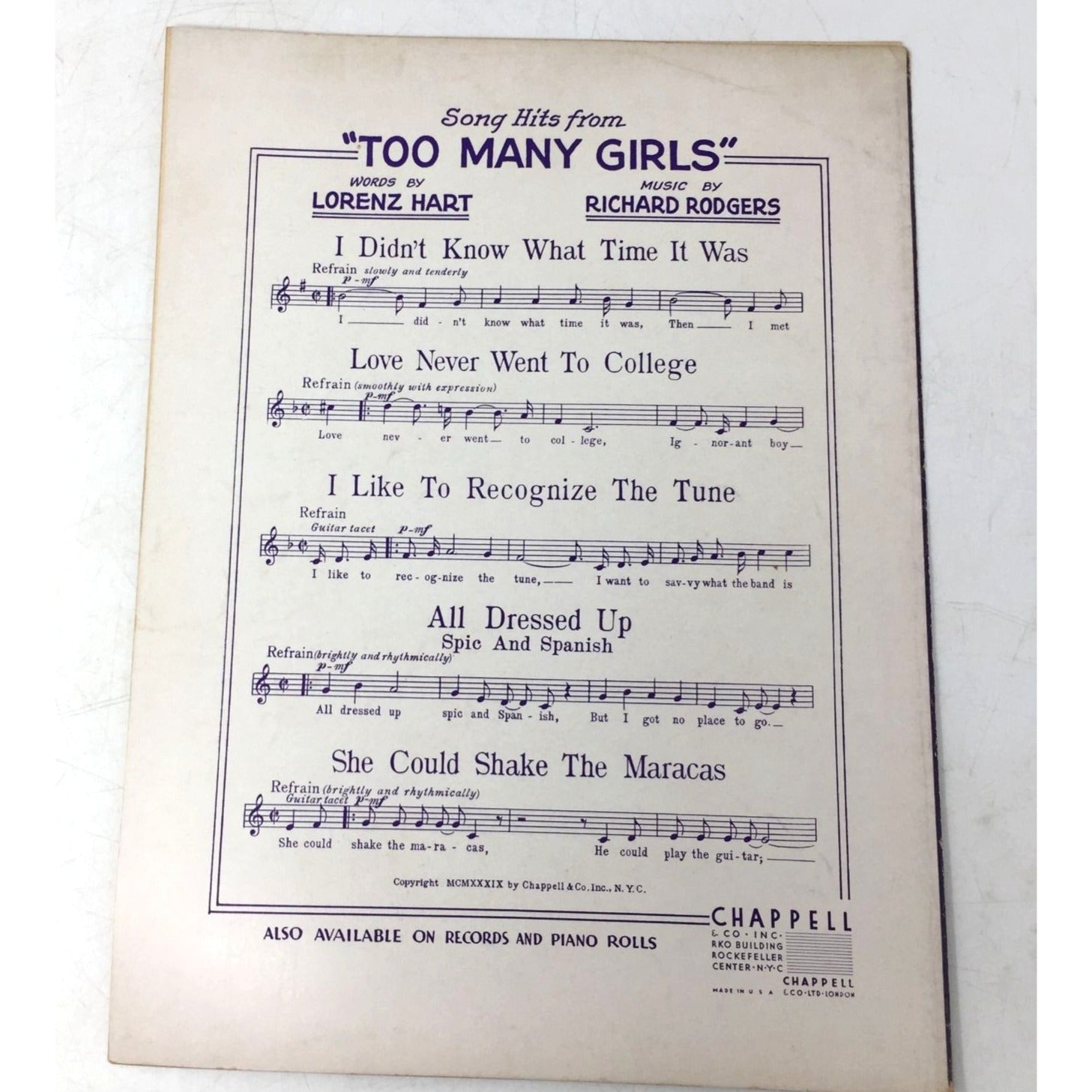 Vintage 1939 "CHATTERBOX" Sheet Music - A+ Stuff