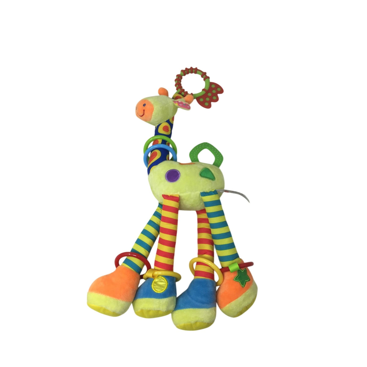 Plush Giraffe Hanging Rattle for Babies Happy Monkey  A+ Stuff baby toys