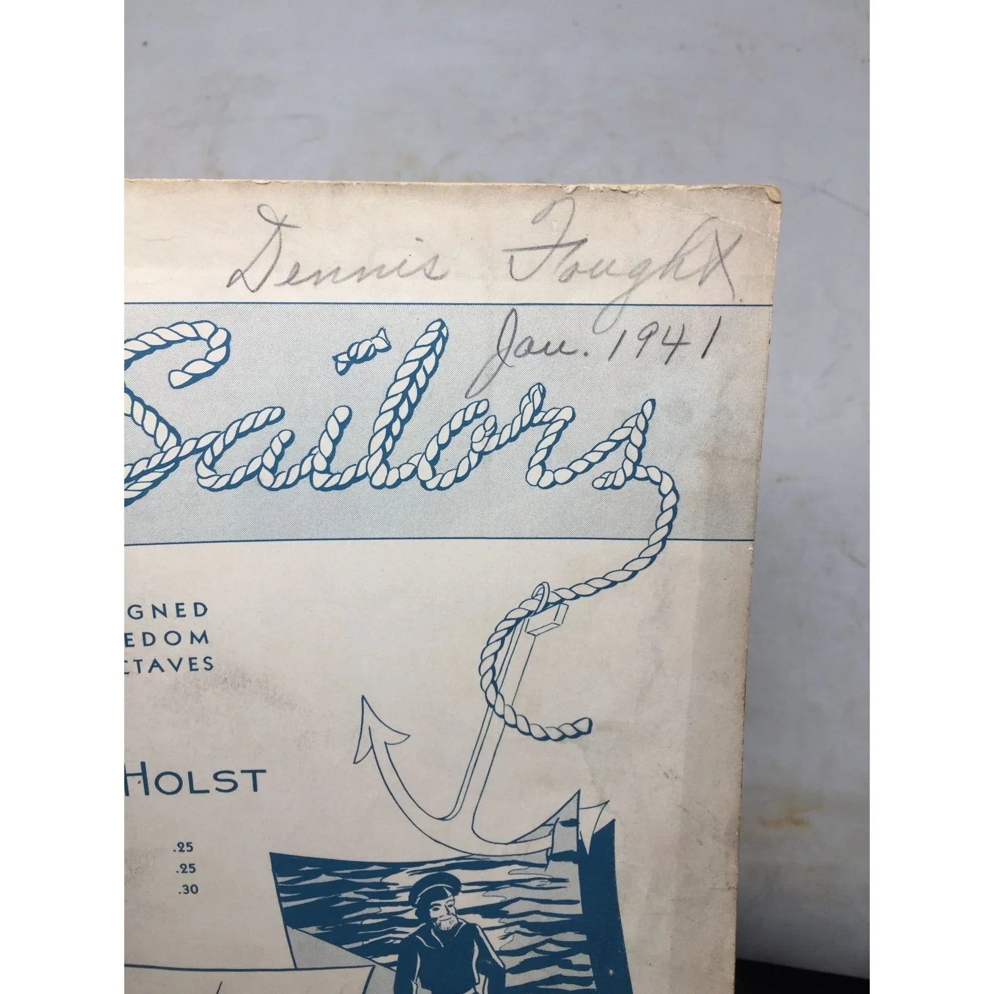 ''Odd Sailors'' by Marie Seuel Holst Vintage Sheet Music Book - A+ Stuff - SHEET MUSIC - A+ Stuff