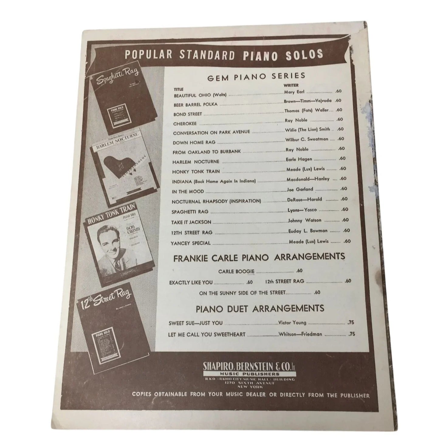 Oh! My Pa - Pa (O Mein Papa) by Paul Burkhard - A+ Stuff - SHEET MUSIC - A+ Stuff
