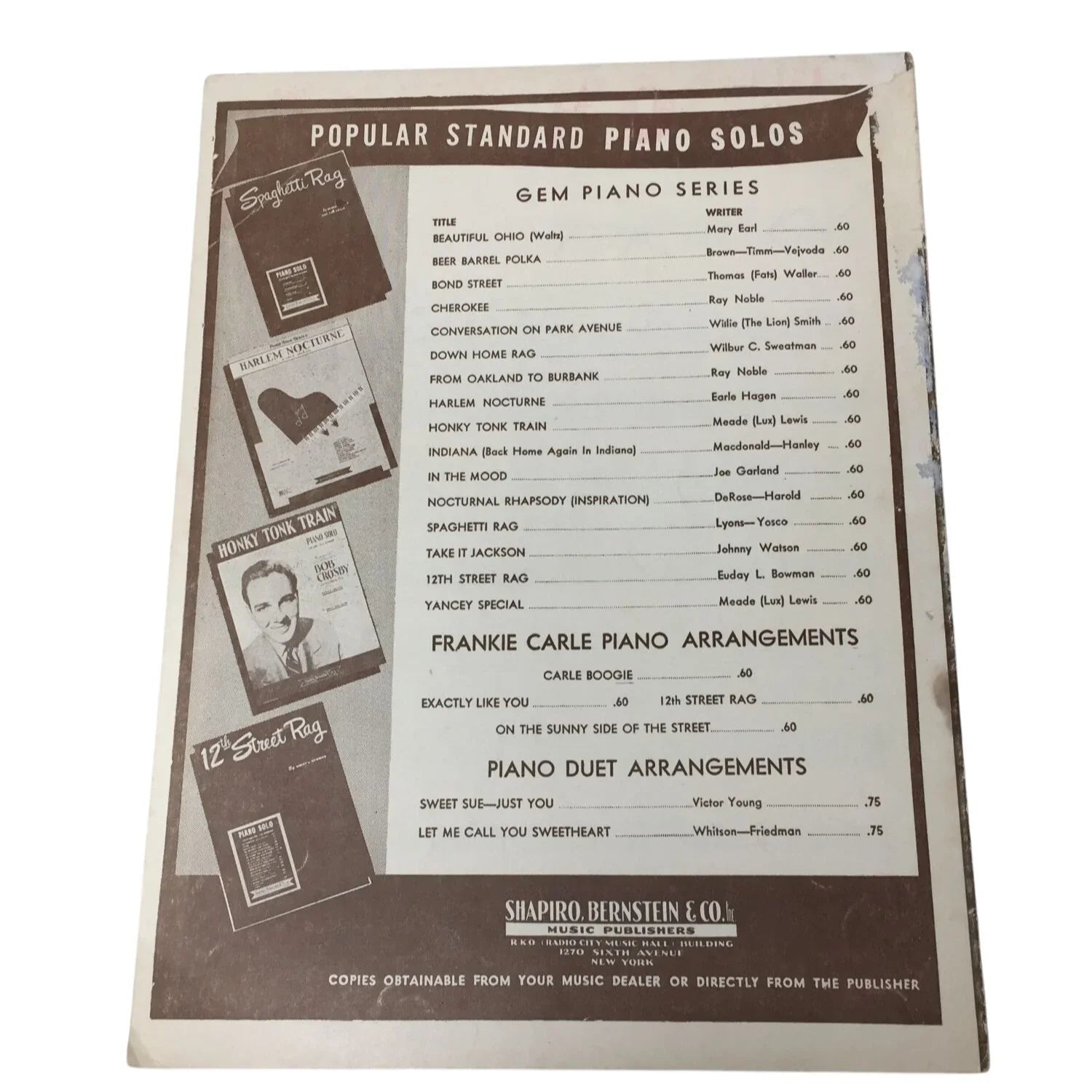 Oh! My Pa - Pa (O Mein Papa) by Paul Burkhard - A+ Stuff - SHEET MUSIC - A+ Stuff