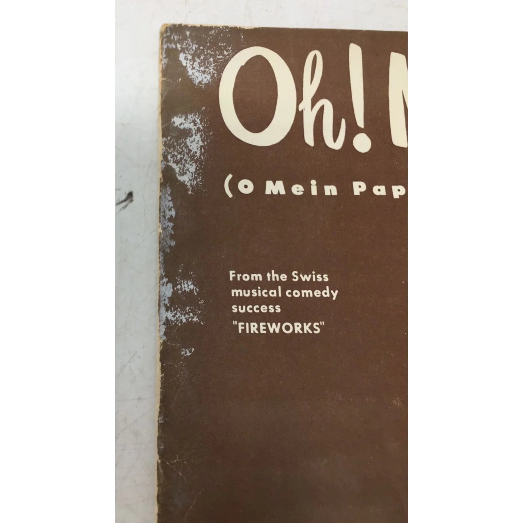 Oh! My Pa - Pa (O Mein Papa) by Paul Burkhard - A+ Stuff - SHEET MUSIC - A+ Stuff