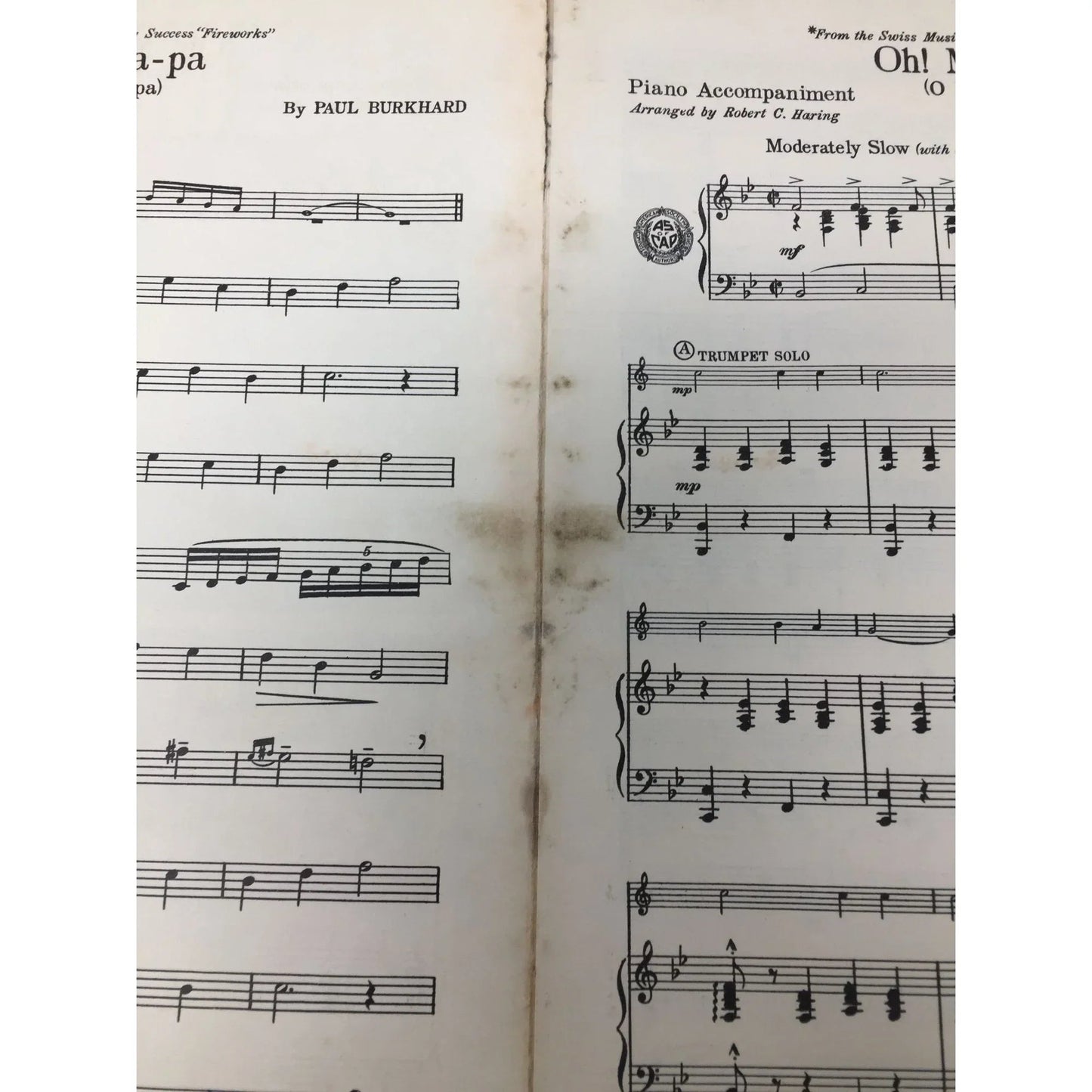 Oh! My Pa - Pa (O Mein Papa) by Paul Burkhard - A+ Stuff - SHEET MUSIC - A+ Stuff