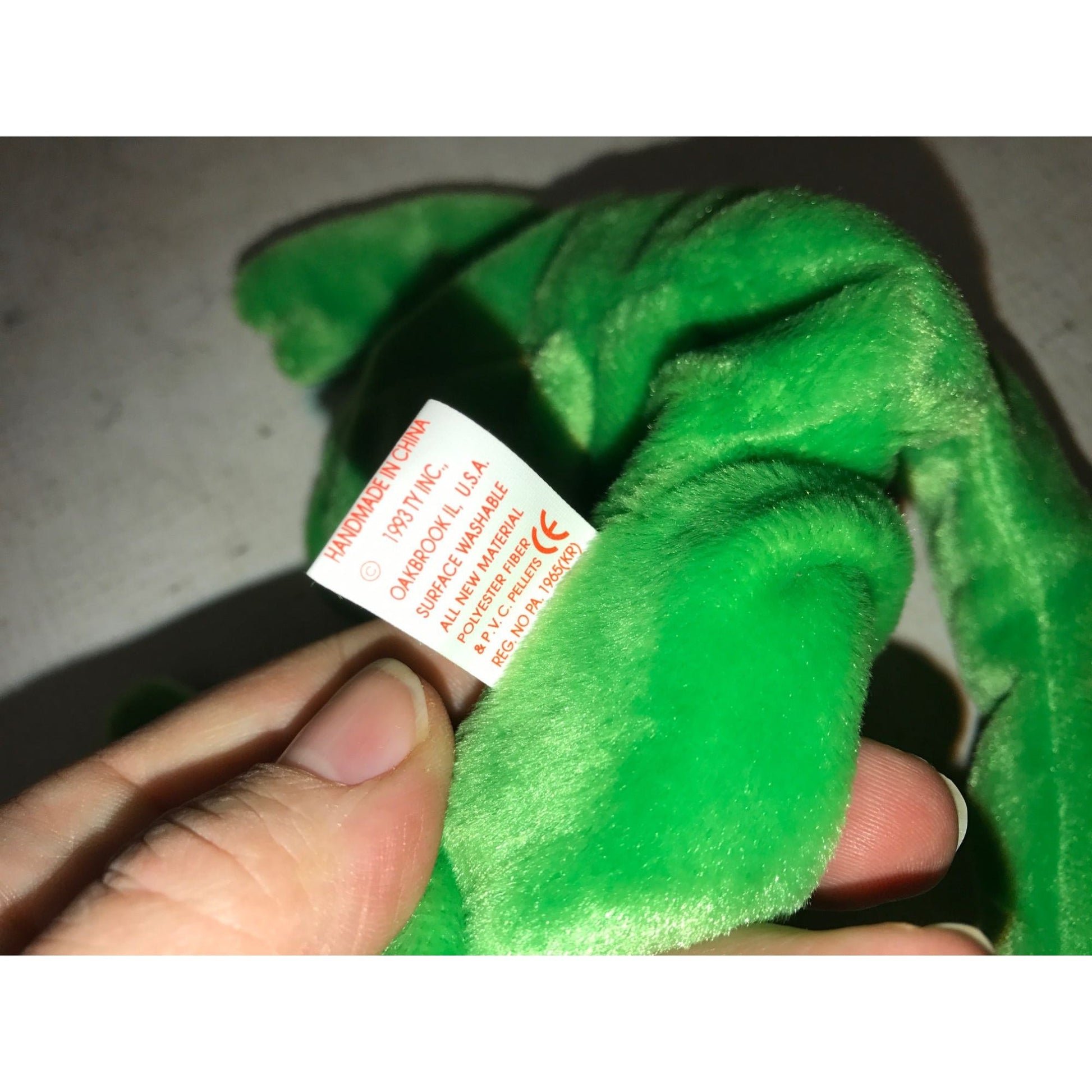 1993 Legs the Frog Beanie Baby TY Beanie Baby  A+ Stuff Plush Toys / Stuffed Animals