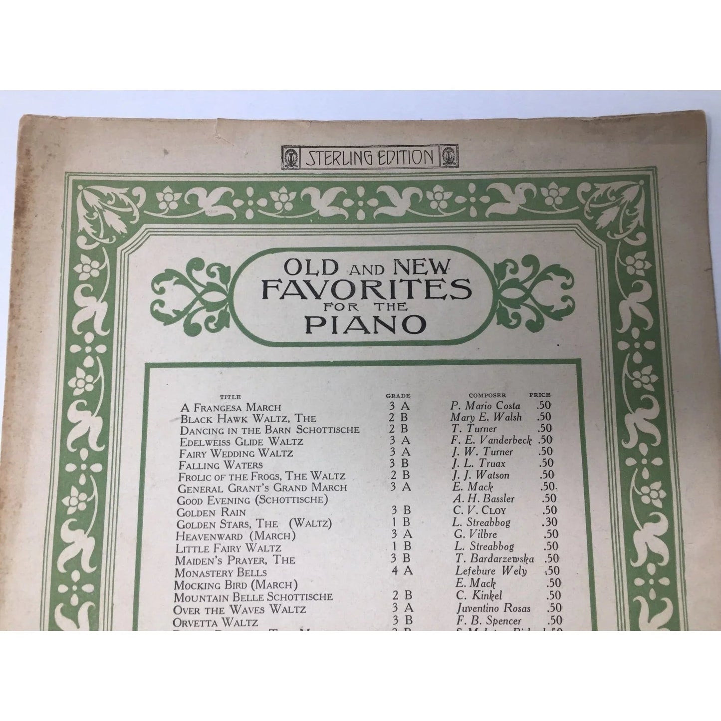 ''Old and new Favorites For The Piano'' (Sterling edition) Sheet Music - A+ Stuff - SHEET MUSIC - A+ Stuff