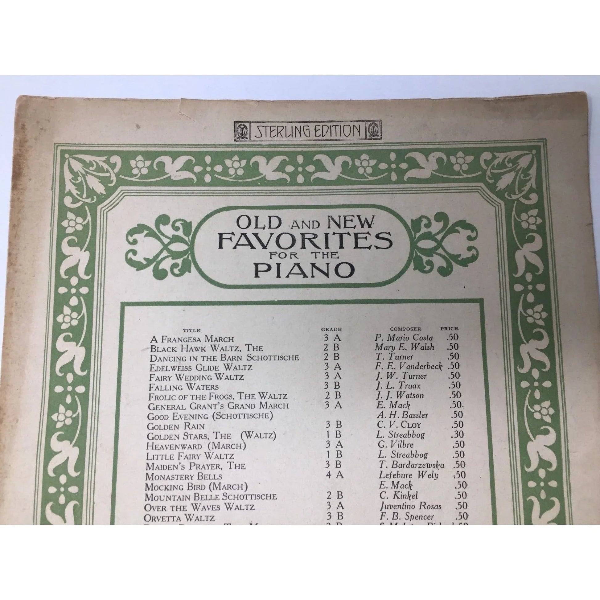 ''Old and new Favorites For The Piano'' (Sterling edition) Sheet Music - A+ Stuff - SHEET MUSIC - A+ Stuff
