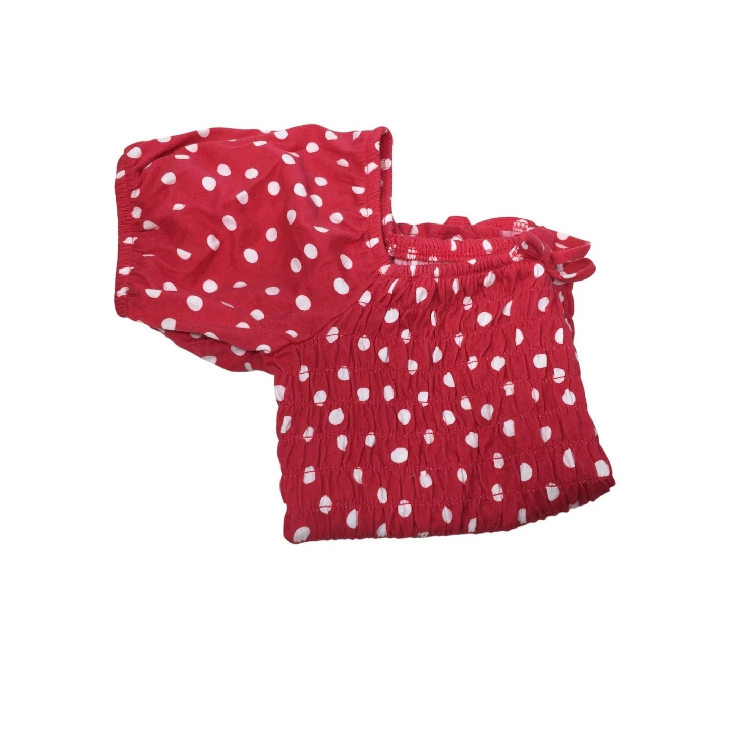 Old Navy Girl's Smocked Polka Dotted Shirt with Puff Sleeve Size XL (14 - 16) - Old Navy - Shirts & Tops - A+ Stuff