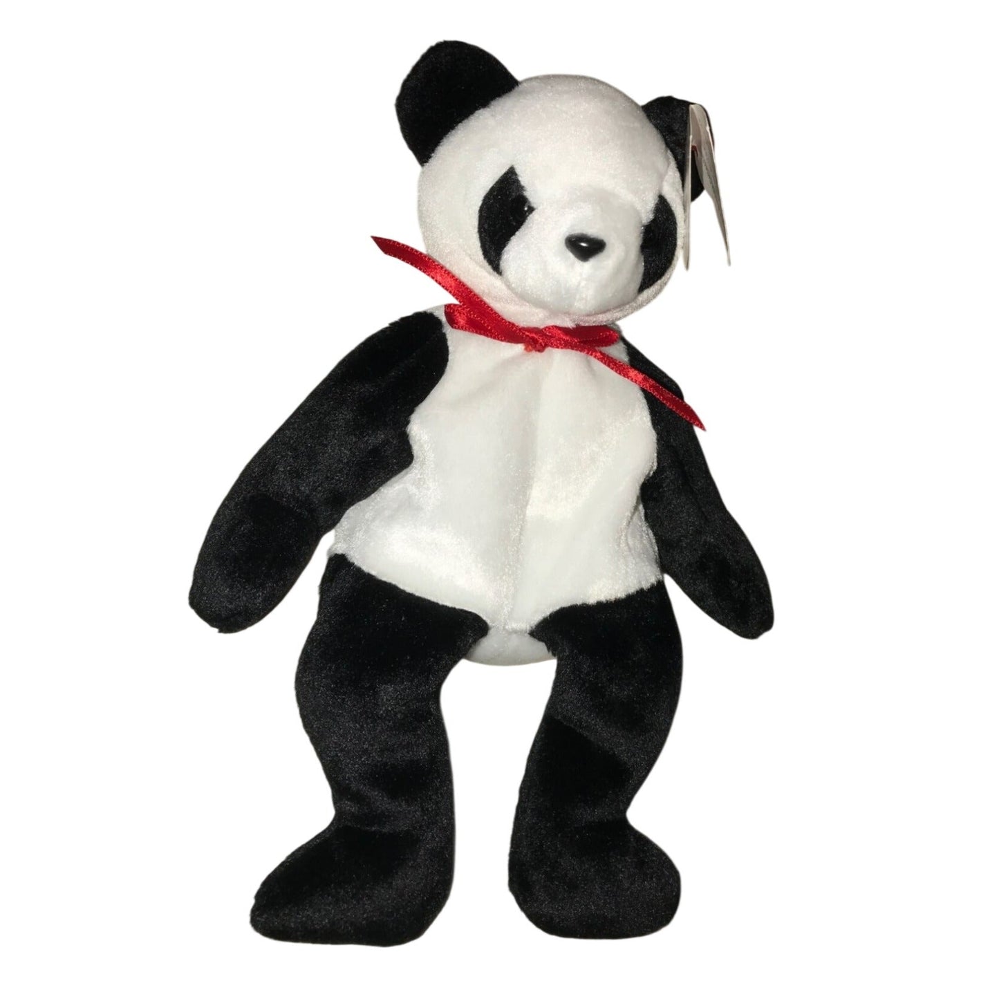 TY Beanie Baby Fortune - Panda - Star - 1998 - PE Pellets - stamp - gasport - 1997 swing date TY Beanie Baby  A+ Stuff Plush Toys / Stuffed Animals