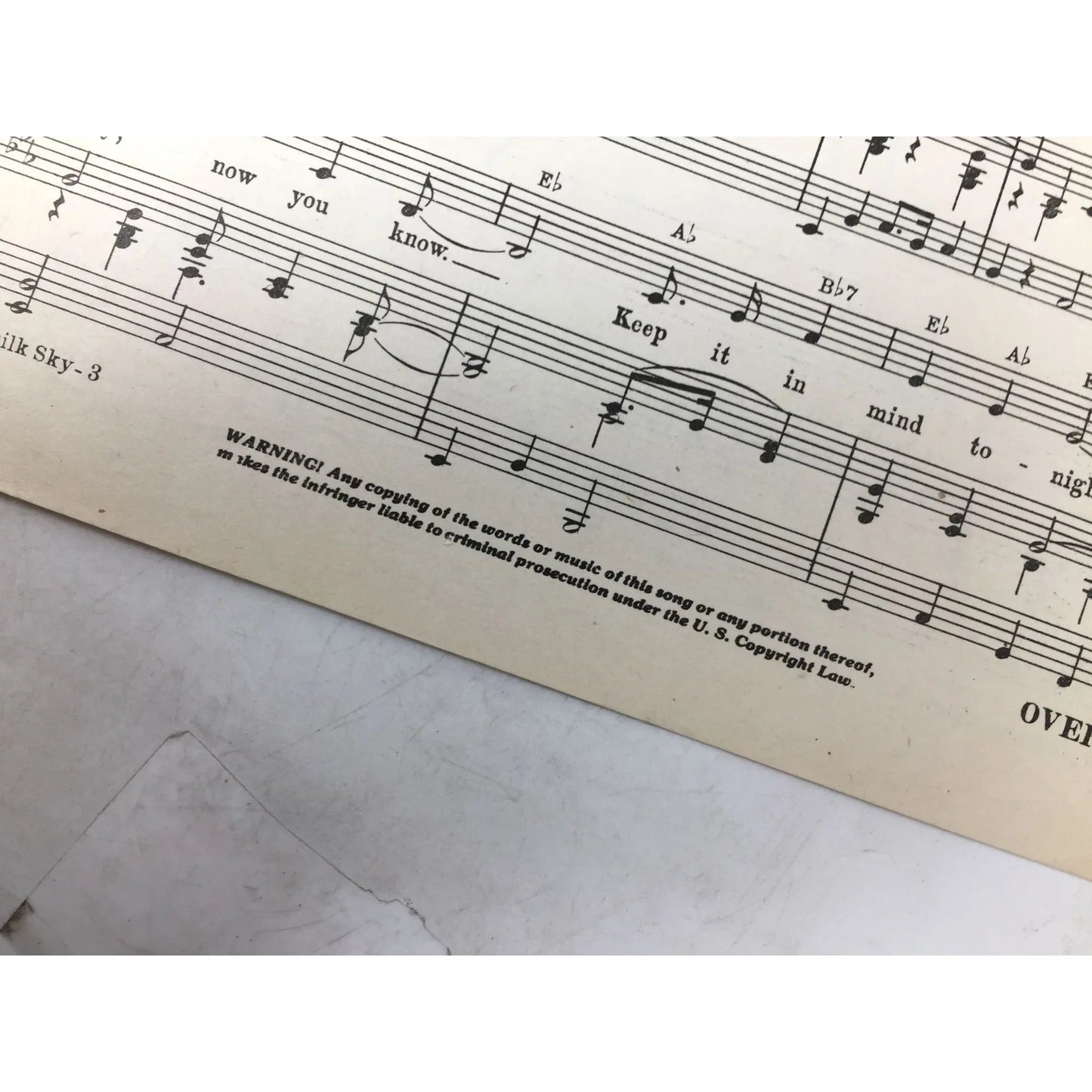 OLE BUTTERMILK SKY Vintage Sheet Music - A+ Stuff - sheet music - A+ Stuff