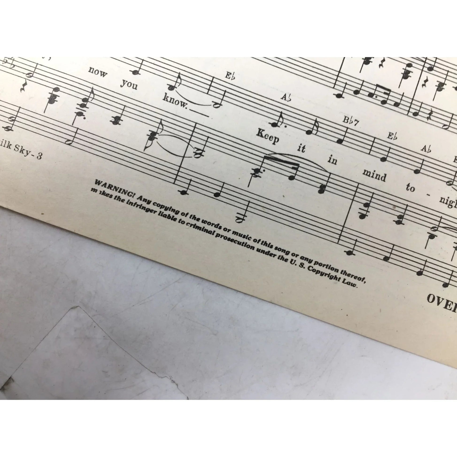 OLE BUTTERMILK SKY Vintage Sheet Music - A+ Stuff - sheet music - A+ Stuff