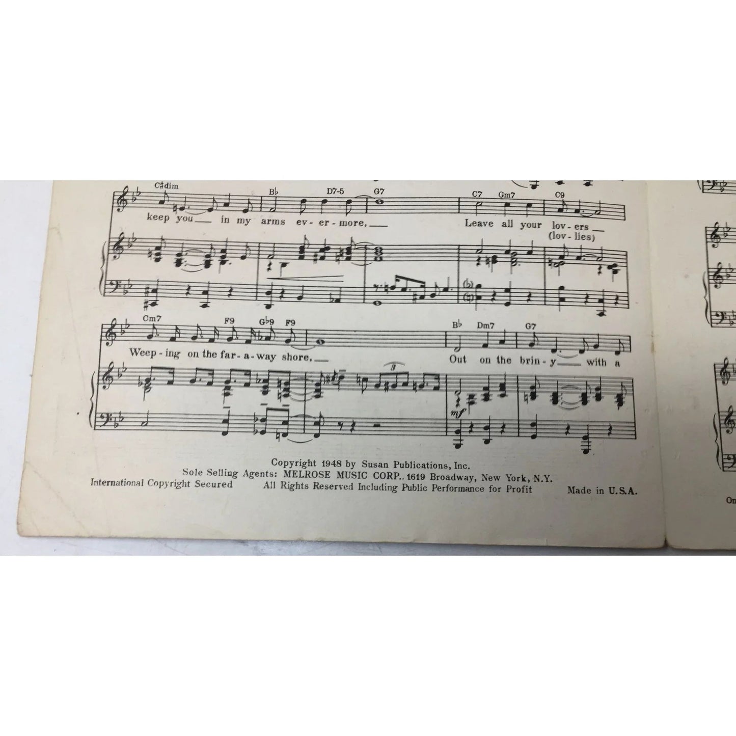 ''On a Slow Boat to China'' by Frank Loesser Vintage sheet music - A+ Stuff - sheet music - A+ Stuff