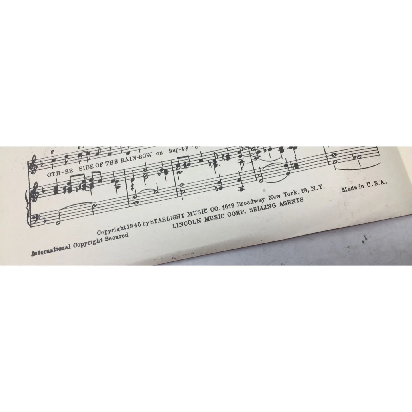 ON THE OTHER SIDE OF THE RAINBOW (on happy go lucky hill) - A+ Stuff - SHEET MUSIC - A+ Stuff