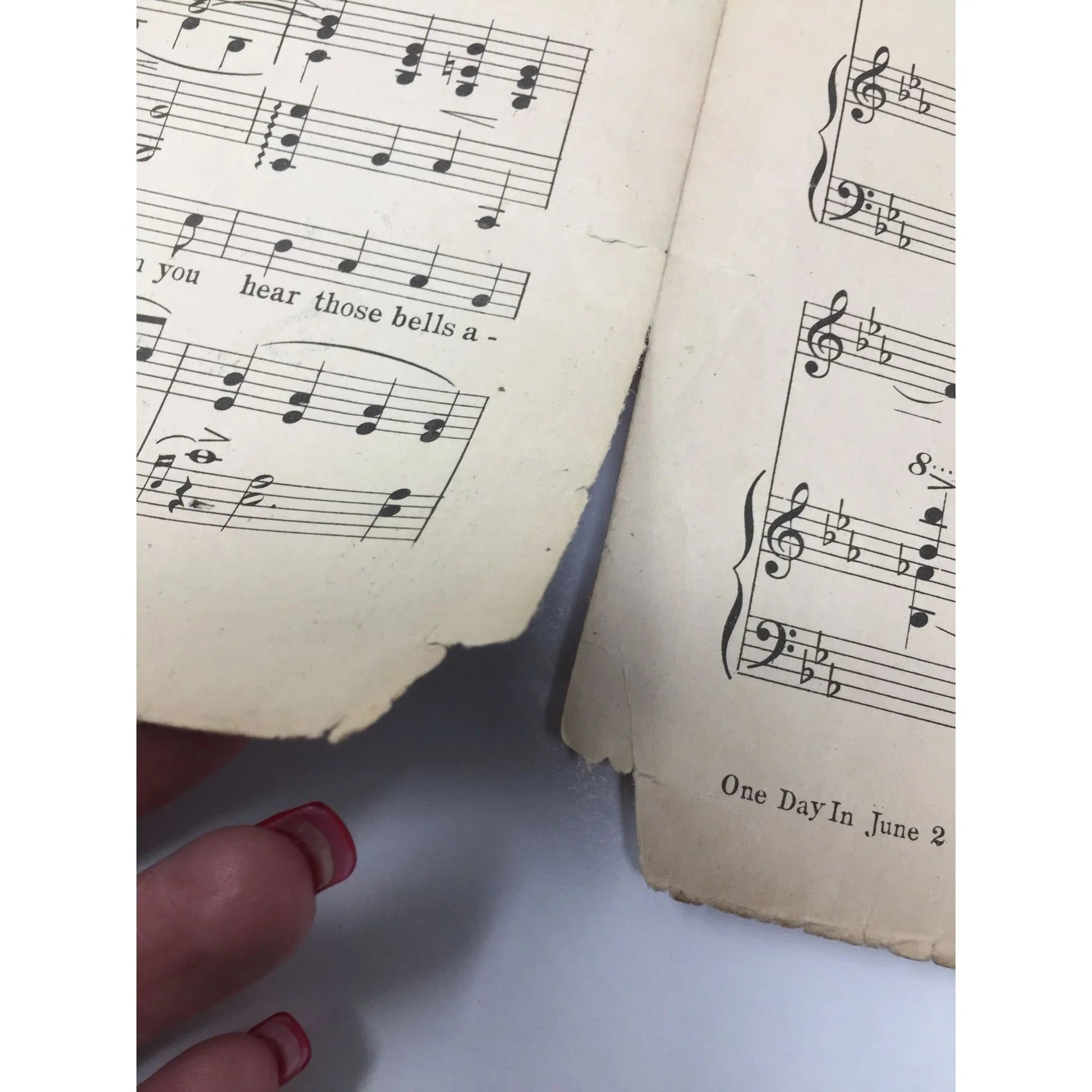 ''ONE DAY IN JUNE'' ANTIQUE SHEET MUSIC BOOK - A+ Stuff - sheet music - A+ Stuff