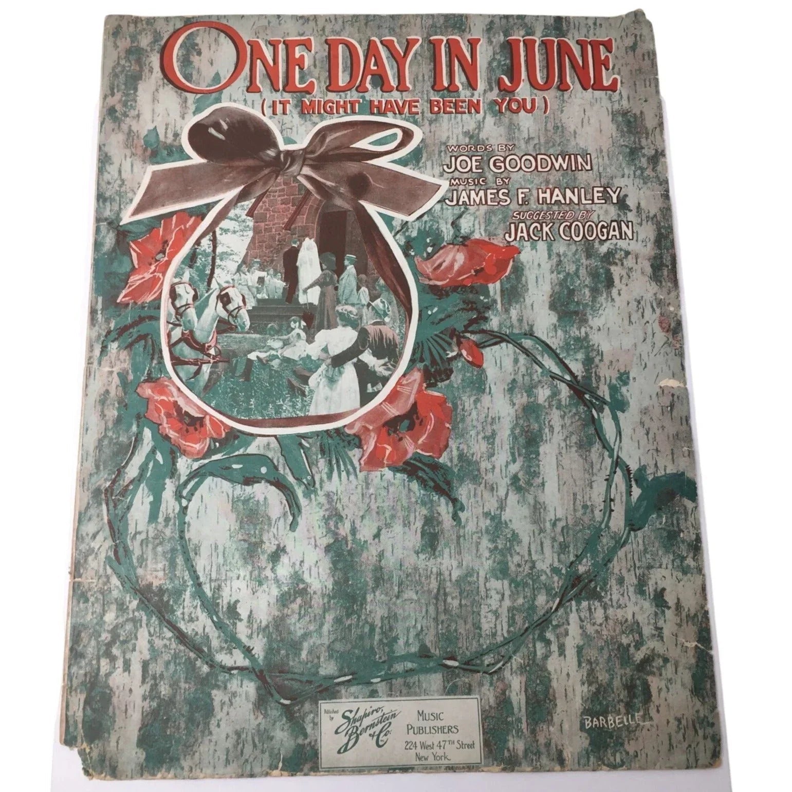 ''ONE DAY IN JUNE'' ANTIQUE SHEET MUSIC BOOK - A+ Stuff - sheet music - A+ Stuff