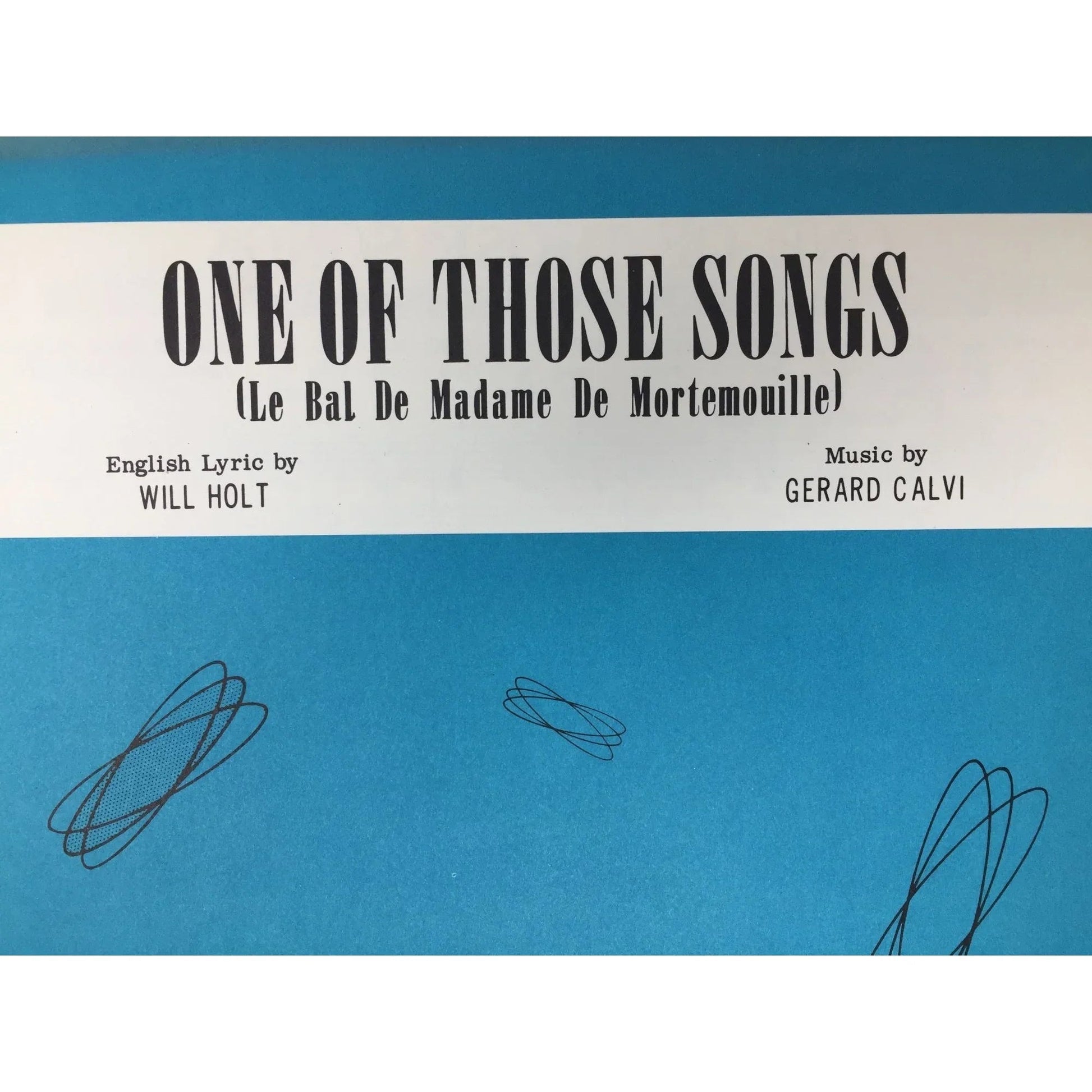 ''One of those songs'' (Le Bal de Madame de Mortemouille) Vintage Sheet music - A+ Stuff - sheet music - A+ Stuff