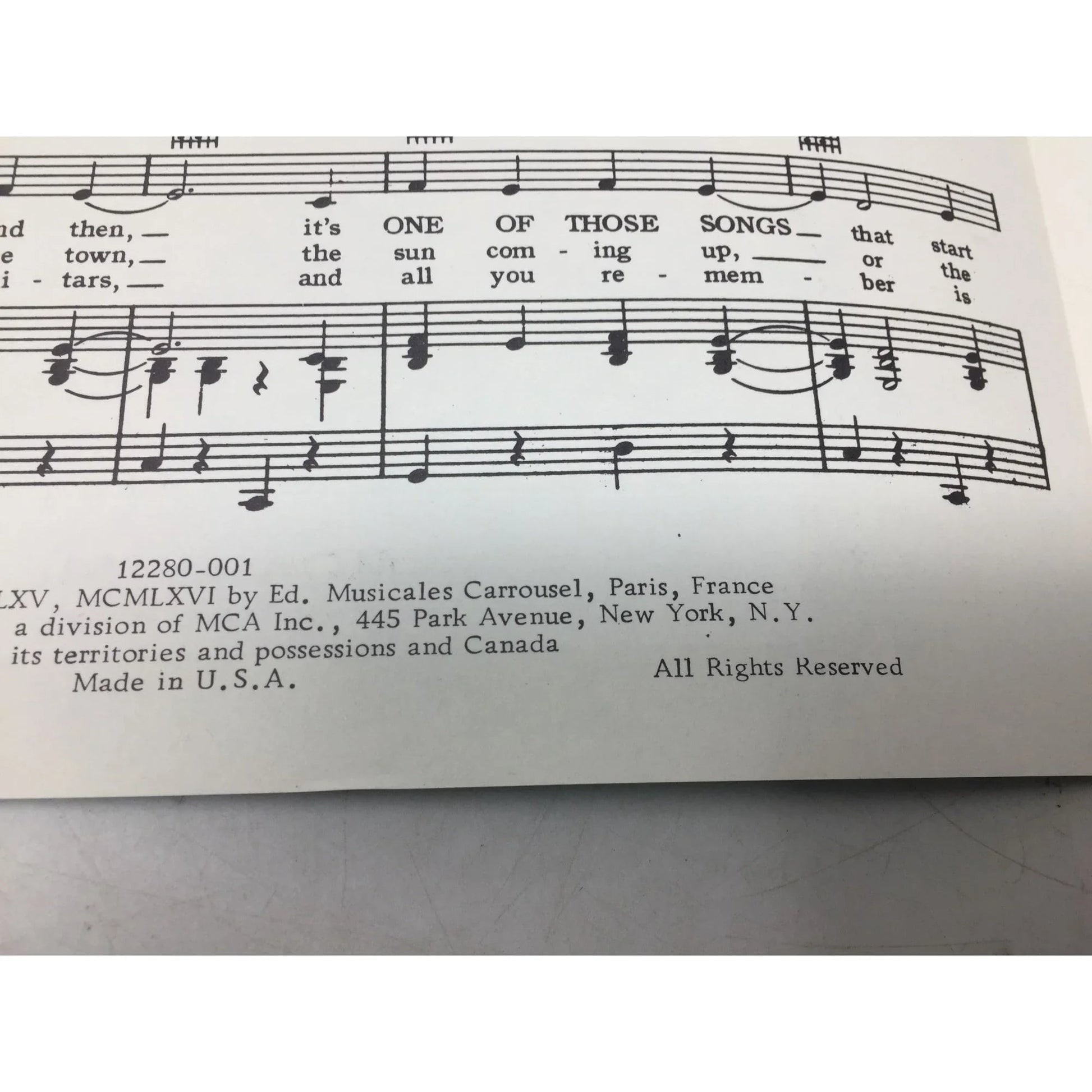 ''One of those songs'' (Le Bal de Madame de Mortemouille) Vintage Sheet music - A+ Stuff - sheet music - A+ Stuff