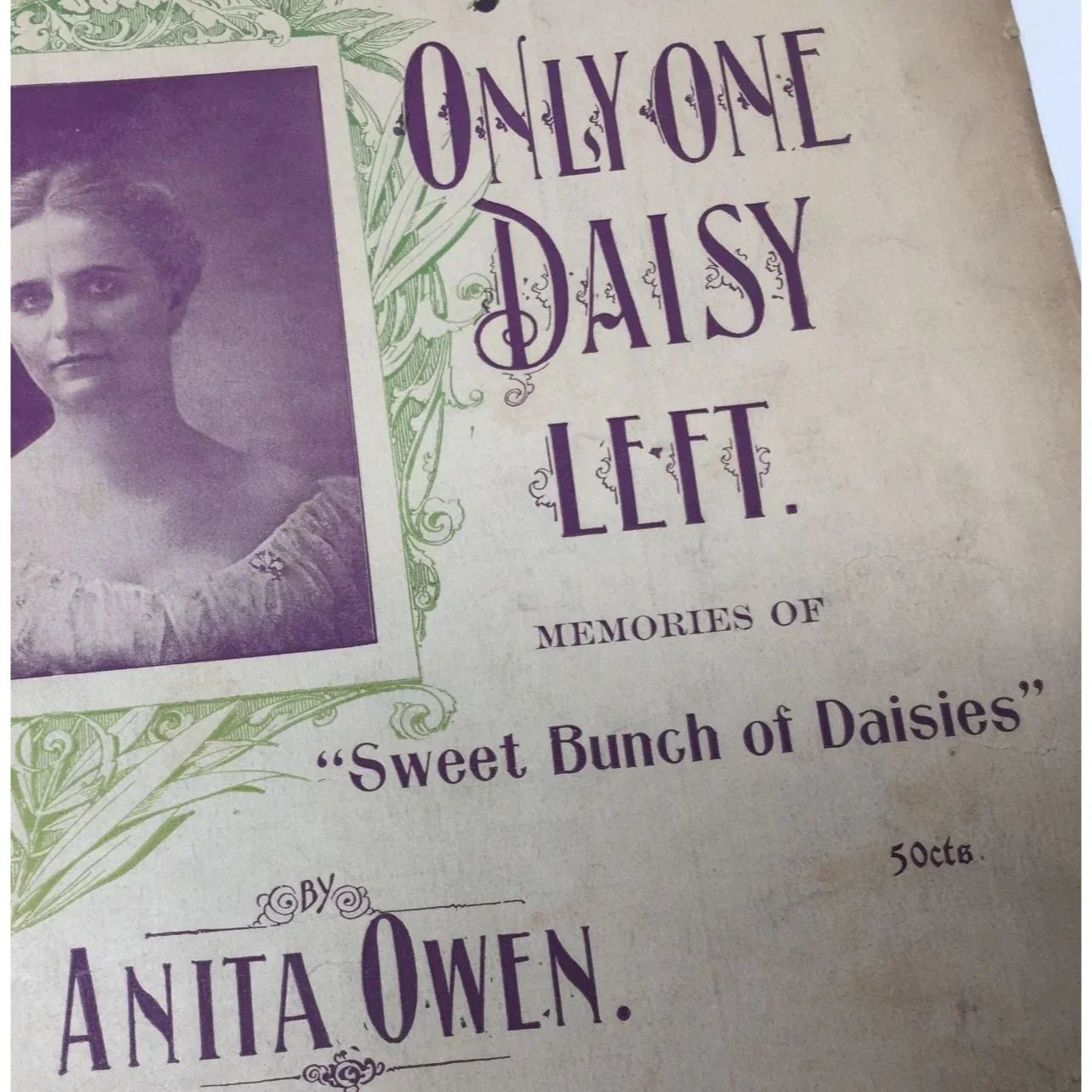 ''Only One Daisy Left'' Memories of ''Sweet Bunch of daisies'' by Anita Owen - A+ Stuff - Sheet Music - A+ Stuff