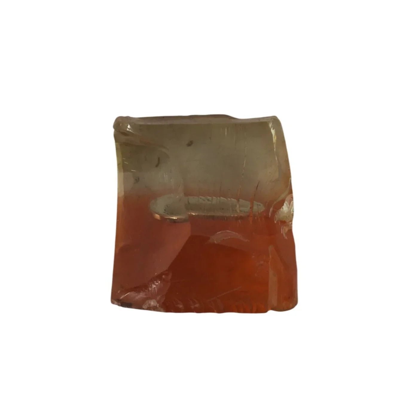 Orange Collectible Paperweight with a Penny Stuck In the Middle - A+ Stuff - Collectibles - A+ Stuff