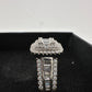 Elegant 2 Carat Lab Created White Topaz Ring Size 7