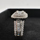 Elegant 2 Carat Lab Created White Topaz Ring Size 7