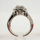 Elegant 2 Carat Lab Created White Topaz Ring Size 7