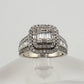 Elegant 2 Carat Lab Created White Topaz Ring Size 7