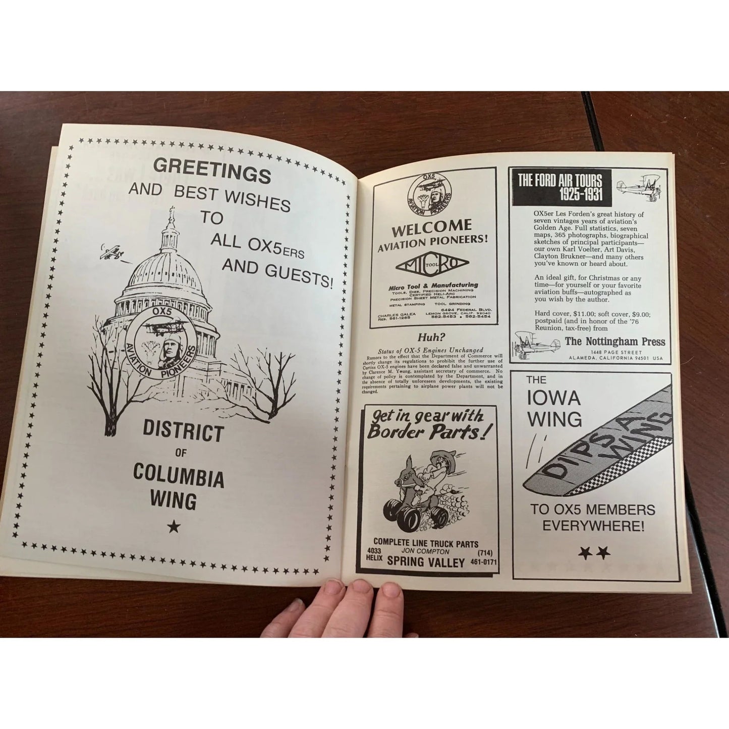 OX5 Aviation Pioneers 21st Reunion San Diego 1976 Magazine/Book - A+ Stuff - Magazines - A+ Stuff