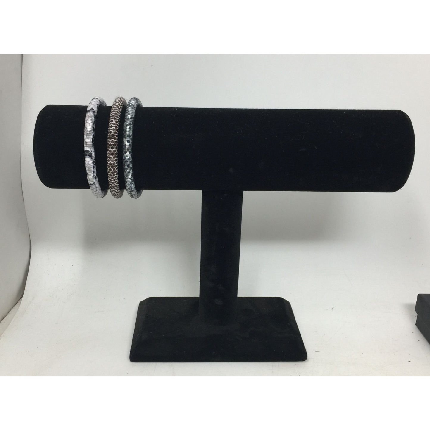 Snakeskin Patterned Stretchy Bangle Bracelets - Set of (3)