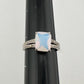 Beautiful Natural Opal Ring with Small Diamond Accent - Size 7.25