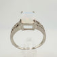 Beautiful Natural Opal Ring with Small Diamond Accent - Size 7.25