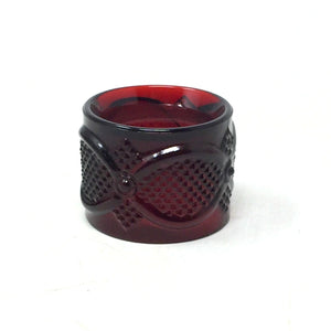 Vintage Avon 1876 Cape Cod Ruby Red Glass Napkin Ring
