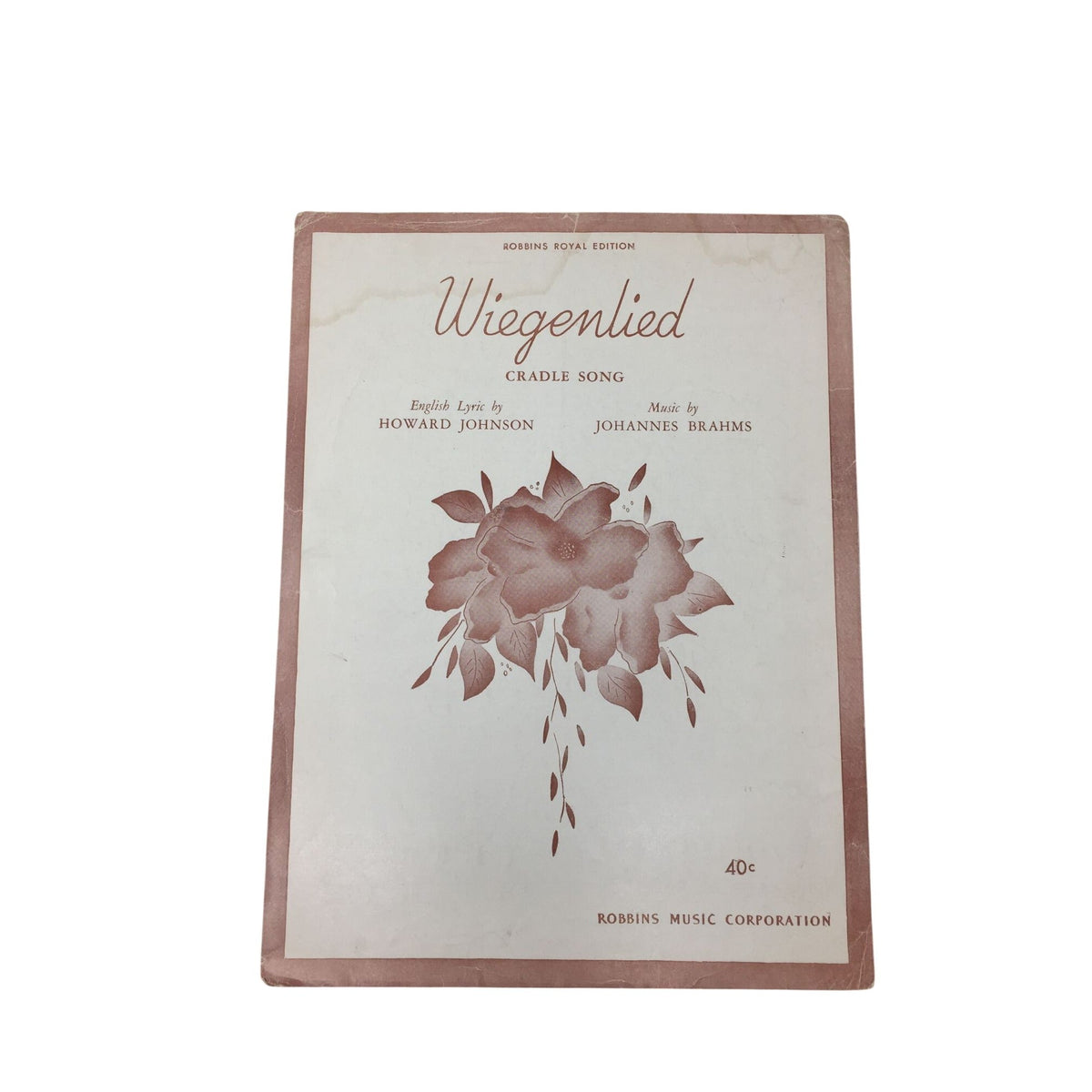 Vintage Copy of the Sheet Music for "Wiegenlied" (Cradle Song) A+ Stuff  A+ Stuff Sheet Music