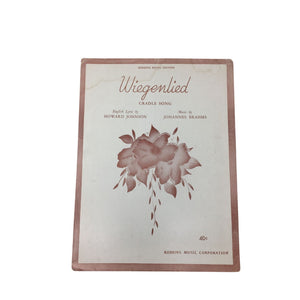 Vintage Copy of the Sheet Music for "Wiegenlied" (Cradle Song)