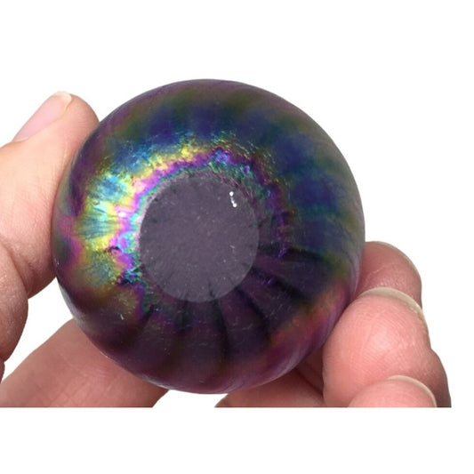 Vintage Purple Iridescent Rainbow Easter Egg Paperweight