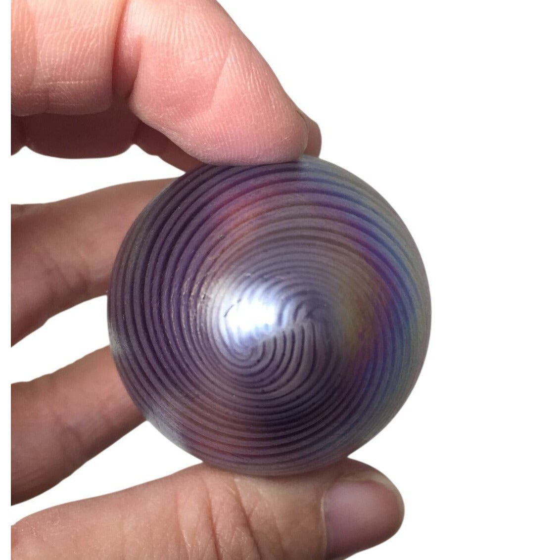 Vintage Purple Iridescent Rainbow Easter Egg Paperweight